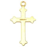 Gold Filled Cross Charm Religious Necklace Jewelry 18mm