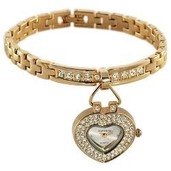 Dufonte By Lucien Piccard Women's 'Follow Your Heart' 14k Goldplated Watch