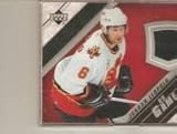 2005-06 Upper Deck Jerseys Series II #J2LE Jordan Leopold - Calgary Flames (Piece of Authentic Jersey ) (Hockey Cards)