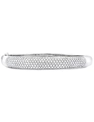 Leo Pizzo Diamond 18k White Gold Bangle Bracelet