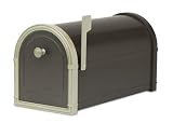 Architectural Mailboxes Bellevue Mailbox Black with White Bronze