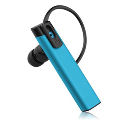 Slim Blue Anodized Aluminum Bluetooth Headset with Noise Reduction For Samsung Intensity 3 III