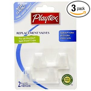 Playtex Spill-Proof Cup Replacement Valves - Three packs of two