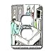 Londons Times Funny Society Cartoons - Racquet Earing Operation - Light Switch Covers - 2 plug outlet cover Image