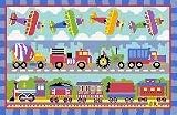Olive Kids Trains, Planes & Trucks 19x29 Play Time Nylon Area Rug OLK-003 1929