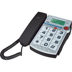 Jwin Jtp551Blk Dual Caller Id Phone With 2.4 Ghz Wireless Emergency Remote (Black)