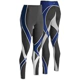 CW-X CONDITIONING WEAR -- WOMEN'S PRO TIGHTS, Large, Black & Navy (013)