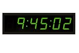 Time Machines Precision Digital POE Clock 2.5" x 6 Green Digits, Black Case