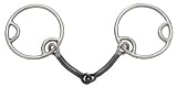 Kelly Silver Star Divided Ring 1/4 Sweet Iron Snaffle Bit - Stainless Steel - 5 Mouth