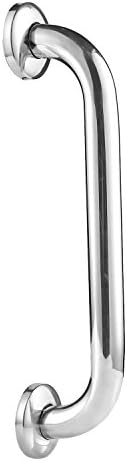 Anke Stainless Bath Grab Bars Shower Towel Hooks Non Slip Balance Assist Handle Porch Safety Rail Senior Support (12 inch)