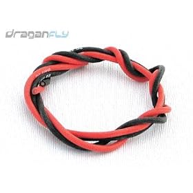 20 AWG Multi Stranded Silicone Wire 2 feet Red and 2 feet Black