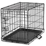 Single Door Black Metal Wire Economy Dog Crate medium large 36 length x 22.5 width x 25 height