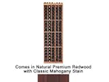 Wine Cellar Innovations Designer Series Collection Natural Premium Redwood with Classic Mahogany Stain 5-Column Individual Bottle Rack 72x23x13-in.