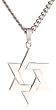 Men's Sterling Silver Star of David Pendant, 24"