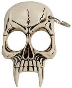 White Skull Fang Keychain