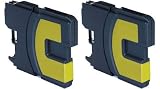 iComp 2x Yellow inks for Brother DCP-J125 DCP-J315w DCP-J515w MFC-J220 MFC-J265w MFC-J410 MFC-J415w DCPJ125 DCPJ315w DCPJ515w MFCJ220 MFCJ265w MFCJ410 MFCJ415w (2xLC985Y)