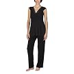 Moody Mamas Maternity Lace Nursing Pajama Set - Black