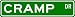 CRAMP Street Sign ~ Personalized Family Lastname Novelty Sign ~ Gameroom, Basement, Garage Sign ** Aluminum 4 x 18