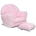 KidKraft Upholstered Rocker with Ottoman Pink Chenille