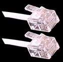 5m ADSL Cable - Premium Quality / Gold Plated Contact Pins / High Speed Internet Broadband / Router or Modem to RJ11 Phone Socket or Microfilter / White