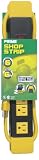 Prime PB001125 Six-Outlet Metal Power Strip 6-Foot Cord 2-Transformer-Spaced Outlets and Cord Management, Yellow