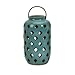IMAX Spanish Inspired Medium Teal Glazed Rustic Ceramic Pocono Lantern