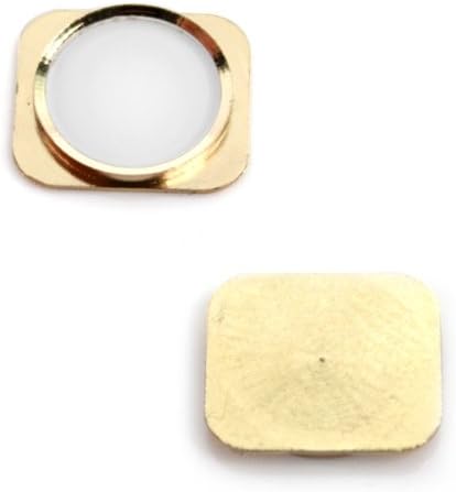 2pcs Home Button Key with Metal Ring For iPhone 5 Same Look as for iPhone 5s (white and gold)