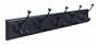 Amerock H55662-MORB 27-Inch Beveled Hook Rack, Mahogany with Oil-Rubbed Bronze Hooks