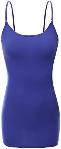 Doublju Women Casual Comfy Fit Shoulder Peasant Top Colorblock ROYAL Slevveless Top,L