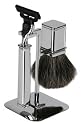 Contemporary Chrome 3 Piece Square Shaving Set