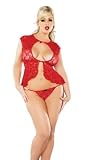 Magic Silk All Time Favorite Beautiful Lace Bed Jacket & G-String Set