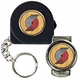 NBA Portland Trailblazers 6' Tape Measure, Key Chain & Money Clip Set
