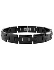 Ceramic Couture™ Black Link Bracelet 08.50 Inch Black Cb115