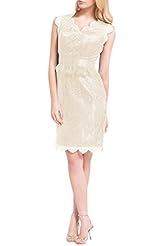 Occasion: Formal  Mother-of-the-Bride  
Dress Length: Short  
Dress Silhouette: Sheath  
Neckline: V-Neck  
Size Category: Adult 
