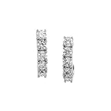 14K White Gold Cubic Zirconia (Created) J-Hoop Earrings