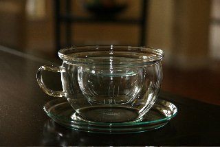 Große Teetasse aus Glas, 0,3l