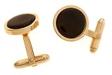 Genuine Onyx Round Cuff Links
