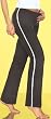 Striped Cotton Spandex Boot Pant