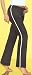 Striped Cotton Spandex Boot Pant