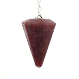 Pink Tourmaline Pendulum Natural Stone Six Sided
