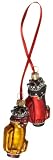 Ornaments To Remember Golf Bag SET (Red & Gold) Hand-Blown Glass Ornament