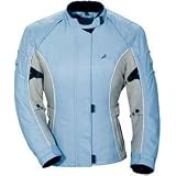 TOURMASTER CORTECH TRINITY WOMENS MOTORCYCLE JACKET LIGHT BLUE SILVER at Tour Master