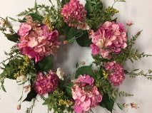 Pink Hydrangea Wreath
