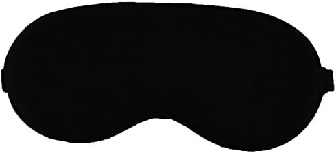 100% Double-sided Pure Silk Sleep Mask Adjustable Band Blindfold (Black)