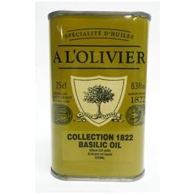 Olive Oil With Fresh Basil By A L'Olivier (France) 8.3 oz