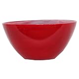 Colorful Recycled Art Glass Medium Ruby Red Salad Bowl 48oz Set 2 by 