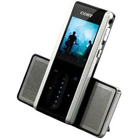 Coby MP3/MP4/FM Player with Speakers 1GB- Black (MP735-1GBLK)