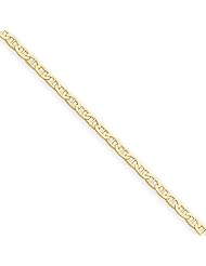 14k Yellow Gold 18in 1.5mm Lightweight Flat Anchor Link Necklace Chain