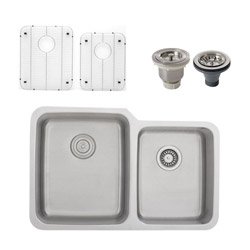 Undermount 16 Gauge Stainless Steel Double-Bowl Kitchen Sink