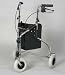 walker rollator - Dark Green. This 3-wheel rollator has 8